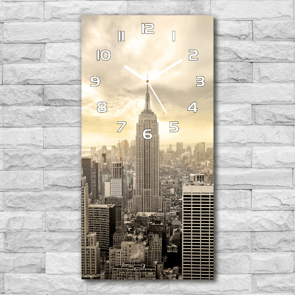 Modern vertical wall clock Manhattan New York