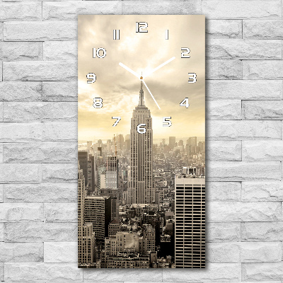 Modern vertical wall clock Manhattan New York