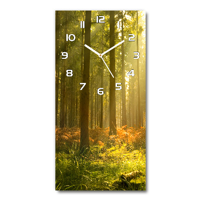 Vertical wall clock Beautiful forest