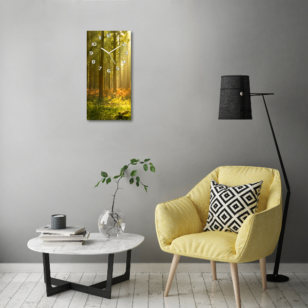 Vertical wall clock Beautiful forest