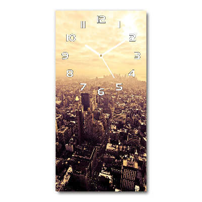 Vertical wall clock Manhattan New York