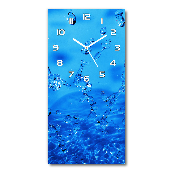 Vertical rectangular wall clock Drops of water