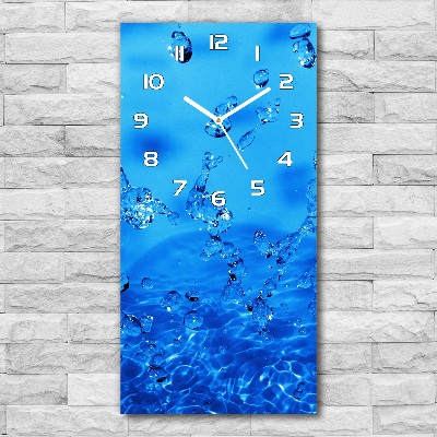 Vertical rectangular wall clock Drops of water