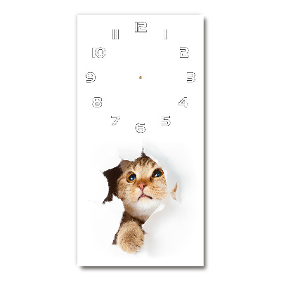 Modern vertical wall clock Cat