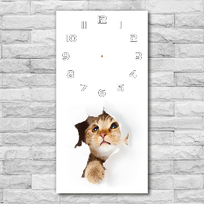 Modern vertical wall clock Cat