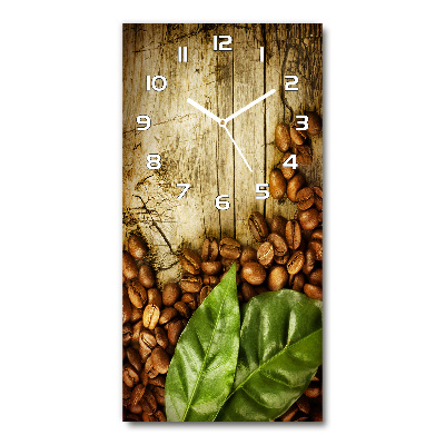 Vertical wall clock Coffee beans