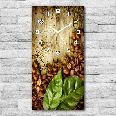 Vertical wall clock Coffee beans