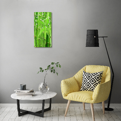 Modern vertical wall clock Bamboo forest