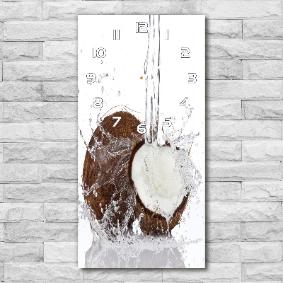 Modern vertical wall clock Coconut