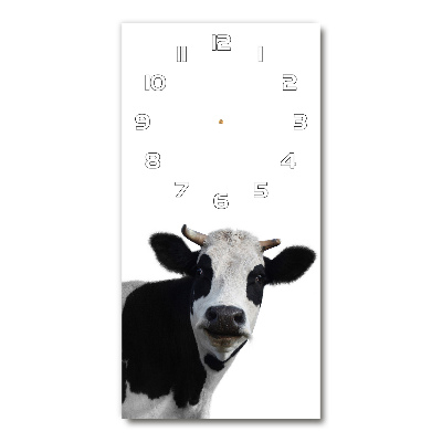 Vertical wall clock Spotted cow