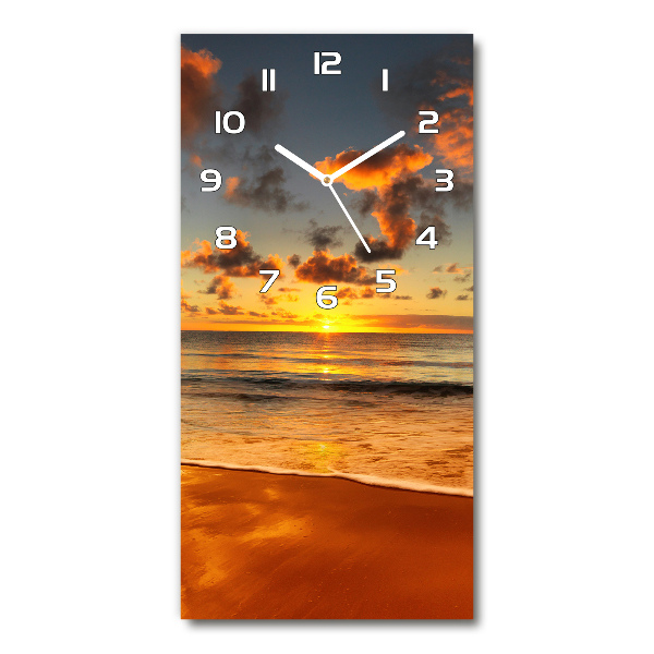 Modern vertical wall clock Australian beach