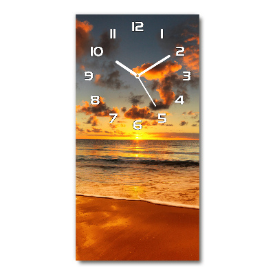 Modern vertical wall clock Australian beach