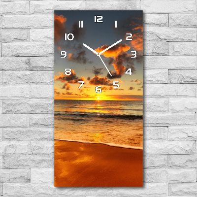 Modern vertical wall clock Australian beach