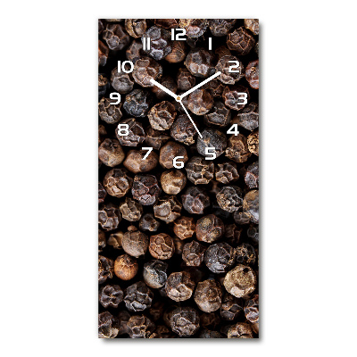 Vertical wall clock Pepper grains