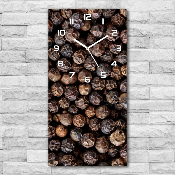 Vertical wall clock Pepper grains