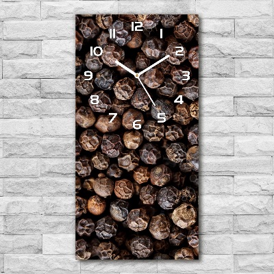 Vertical wall clock Pepper grains