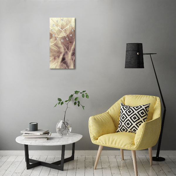 Modern vertical wall clock Dandelion