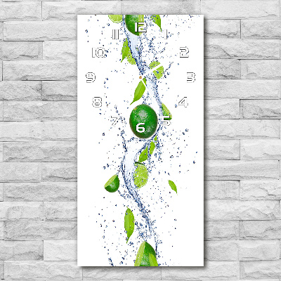 Vertical wall clock Lime