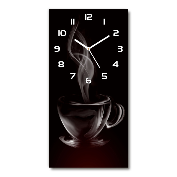 Vertical wall clock Aromatic coffee