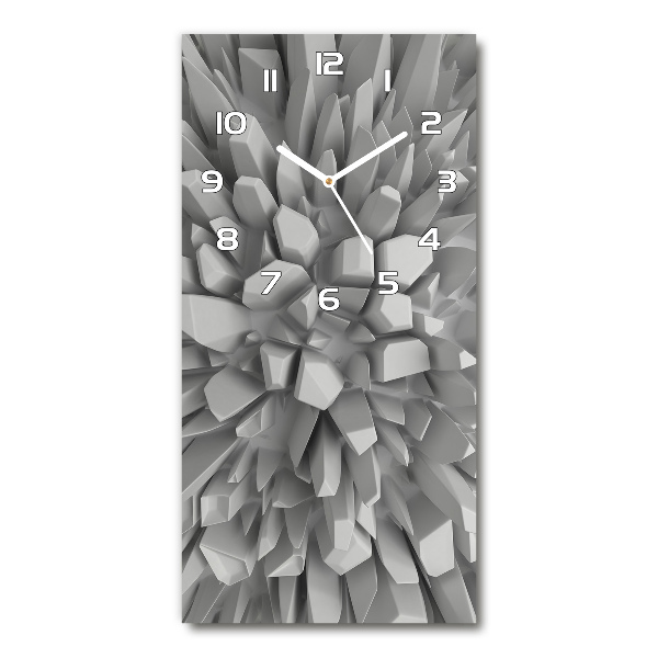 Modern vertical wall clock 3D abstraction