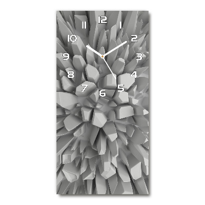 Modern vertical wall clock 3D abstraction