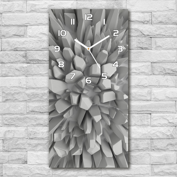 Modern vertical wall clock 3D abstraction