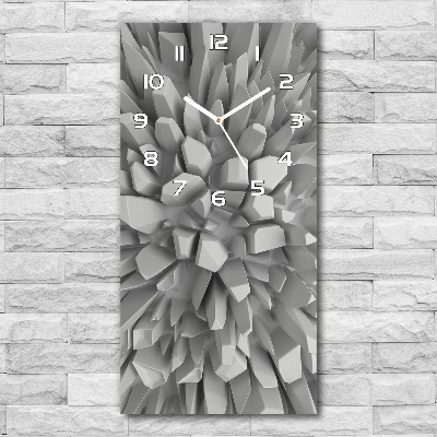 Modern vertical wall clock 3D abstraction