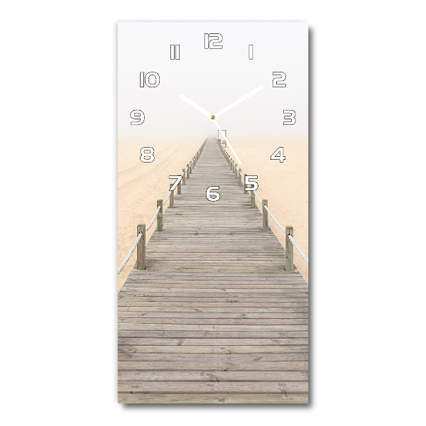 Vertical wall clock Path on the beach