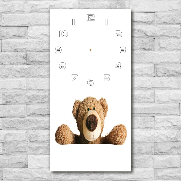 Modern vertical wall clock Teddy bear