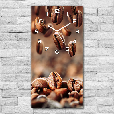 Vertical wall clock Coffee beans