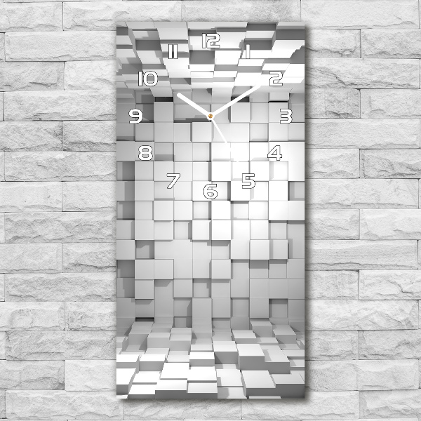 Vertical wall clock Cubes