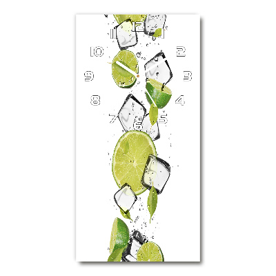 Vertical wall clock Lime and ice