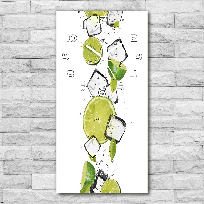 Vertical wall clock Lime and ice