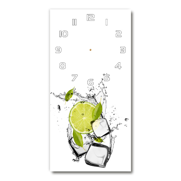 Vertical wall clock Lime and ice