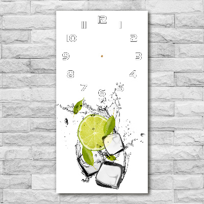 Vertical wall clock Lime and ice