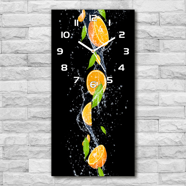 Vertical wall clock Oranges