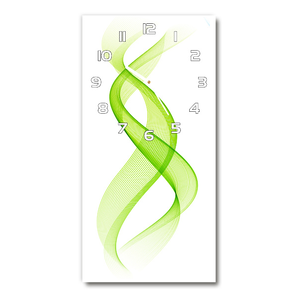 Modern vertical wall clock Colorful waves