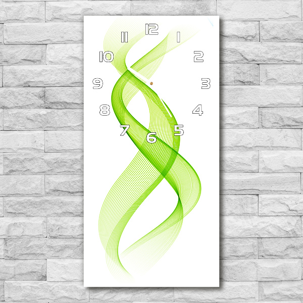 Modern vertical wall clock Colorful waves
