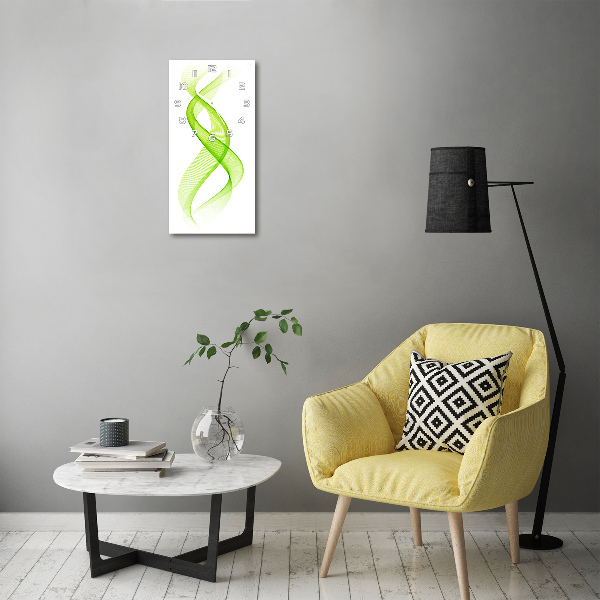 Modern vertical wall clock Colorful waves