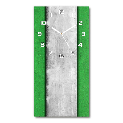 Modern vertical wall clock Green wall