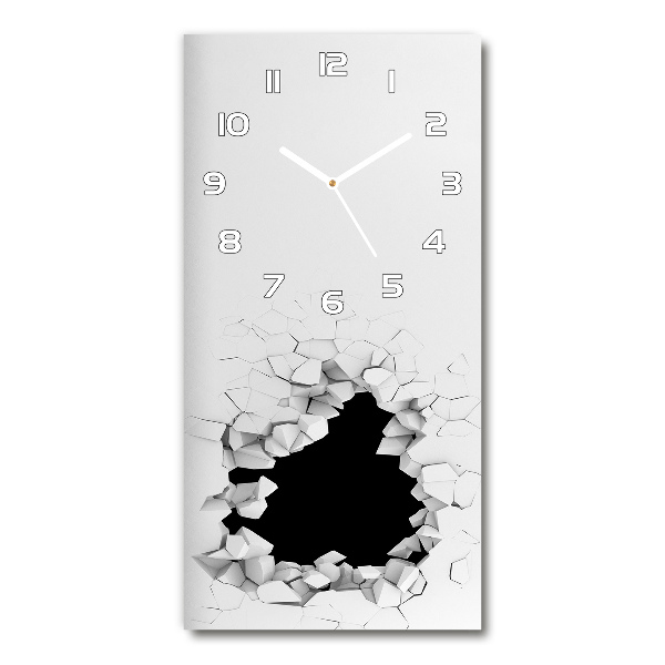 Modern vertical wall clock Hole in the wall