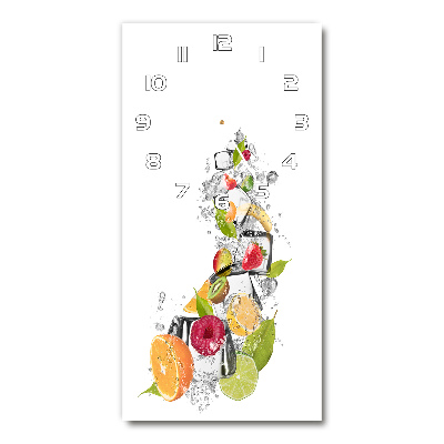 Vertical wall clock Fruit and ice