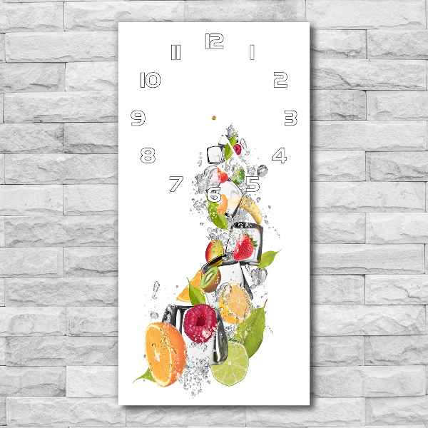 Vertical wall clock Fruit and ice