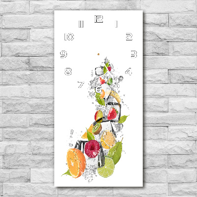 Vertical wall clock Fruit and ice