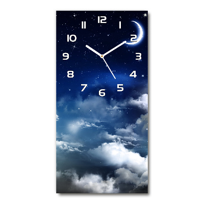 Modern vertical wall clock Starry sky