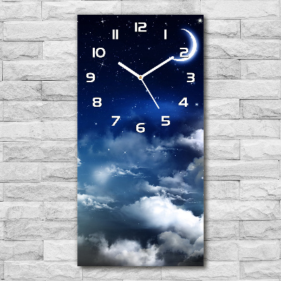 Modern vertical wall clock Starry sky