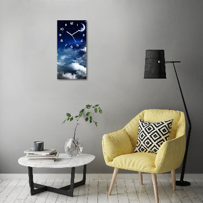 Modern vertical wall clock Starry sky