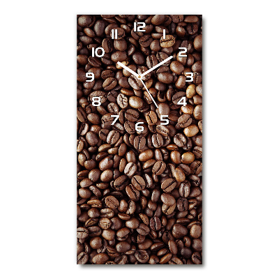 Vertical rectangular wall clock Coffee beans