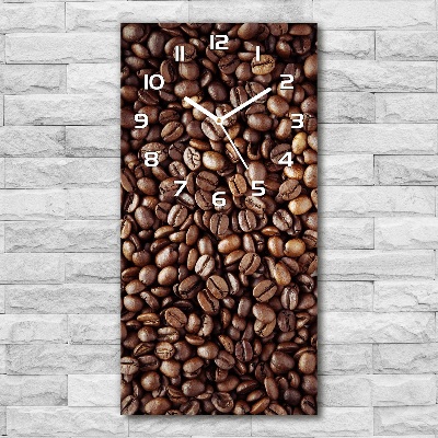 Vertical rectangular wall clock Coffee beans