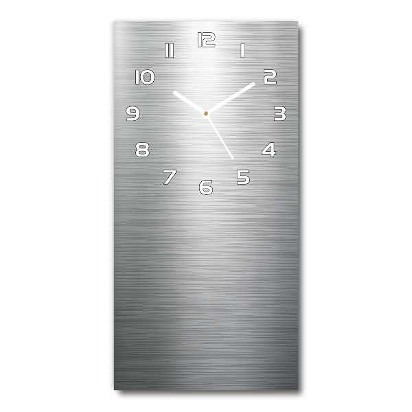 Vertical wall clock Metal background